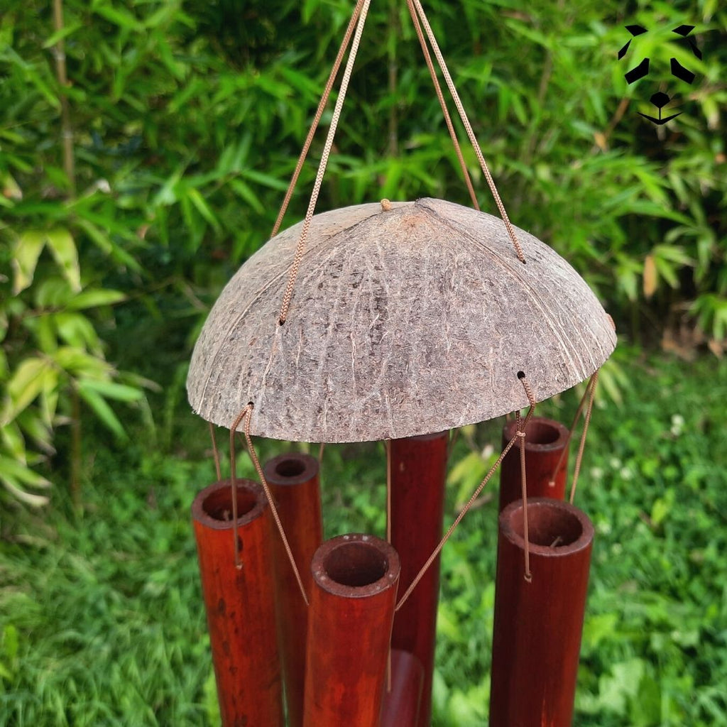 Carillon en bambou naturel et noix de coco