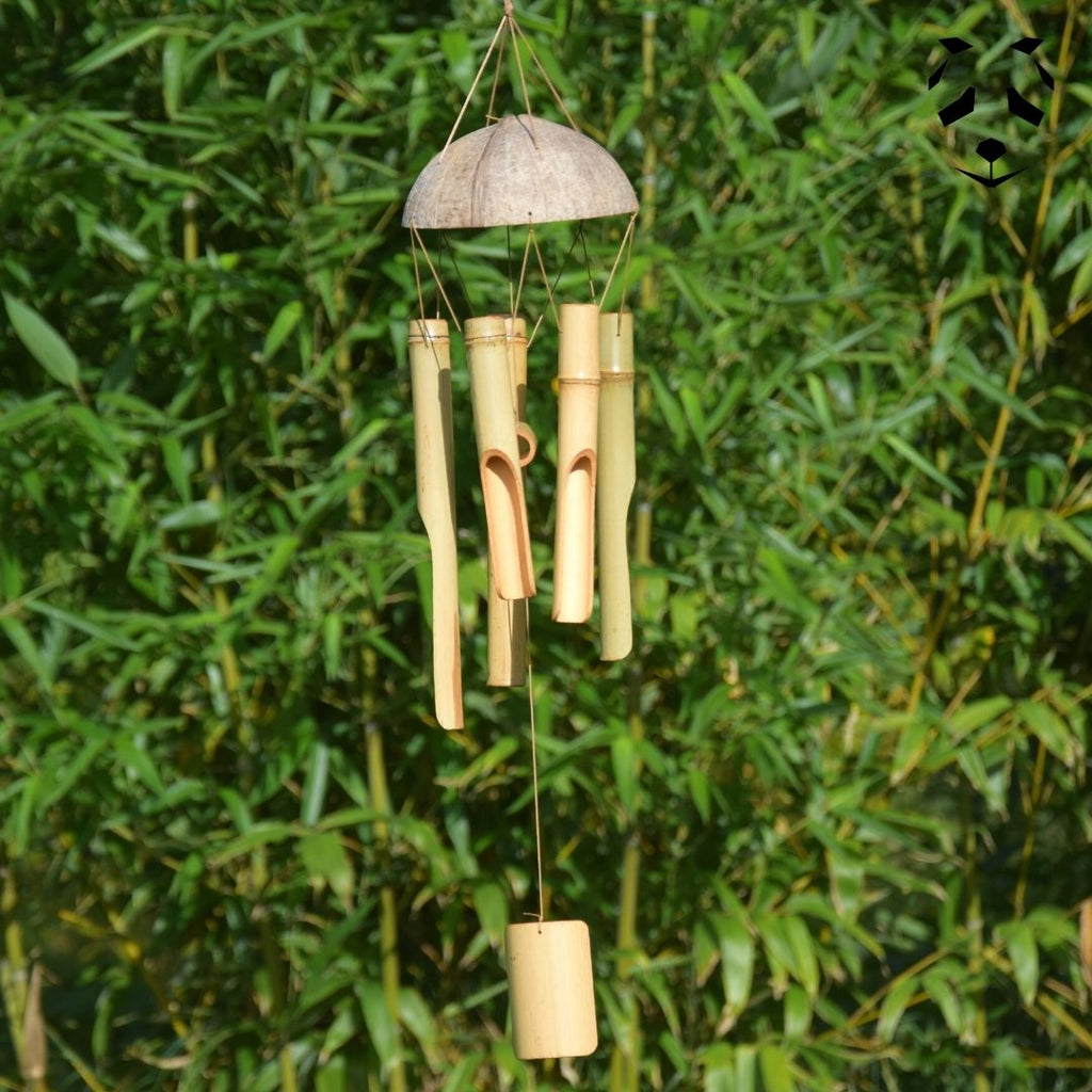 Carillon en bambou naturel et noix de coco
